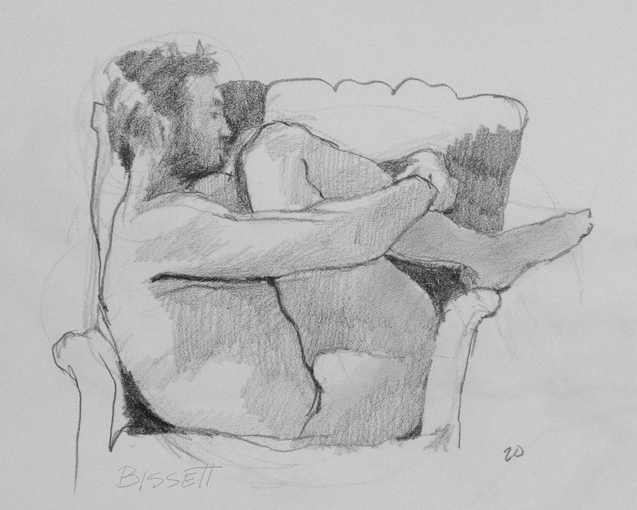 Seated Nude 1 Drawing by Robert Bissett