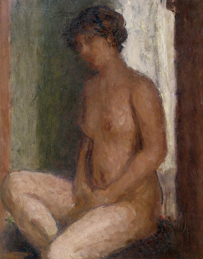 Nude Painting - Seated Nude Against the Light by Roderic OConor