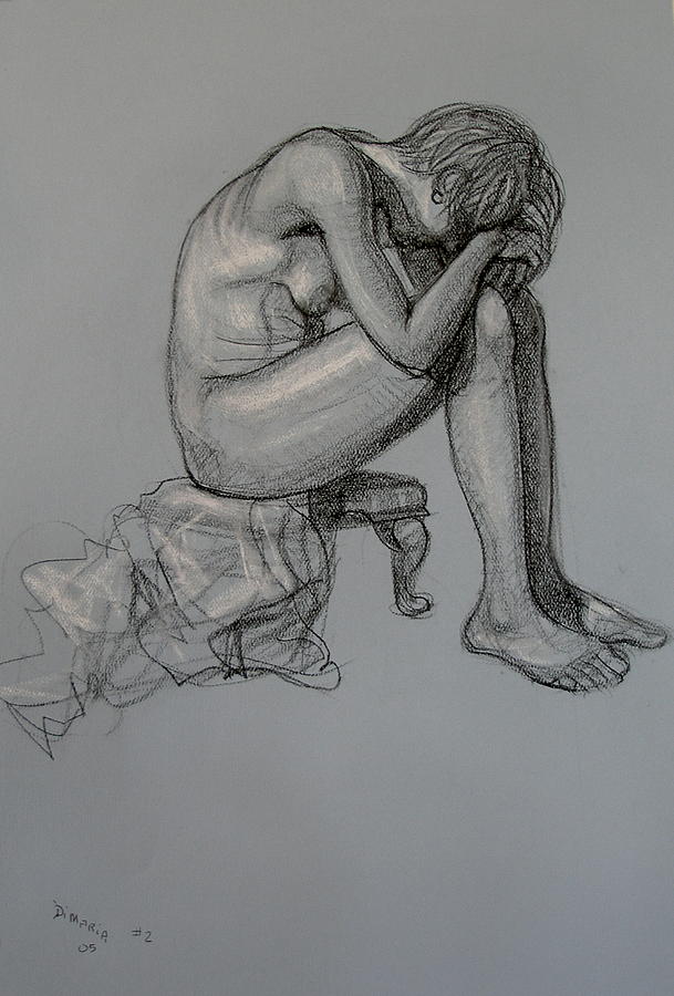 Seated Nude  Drawing by Donelli  DiMaria