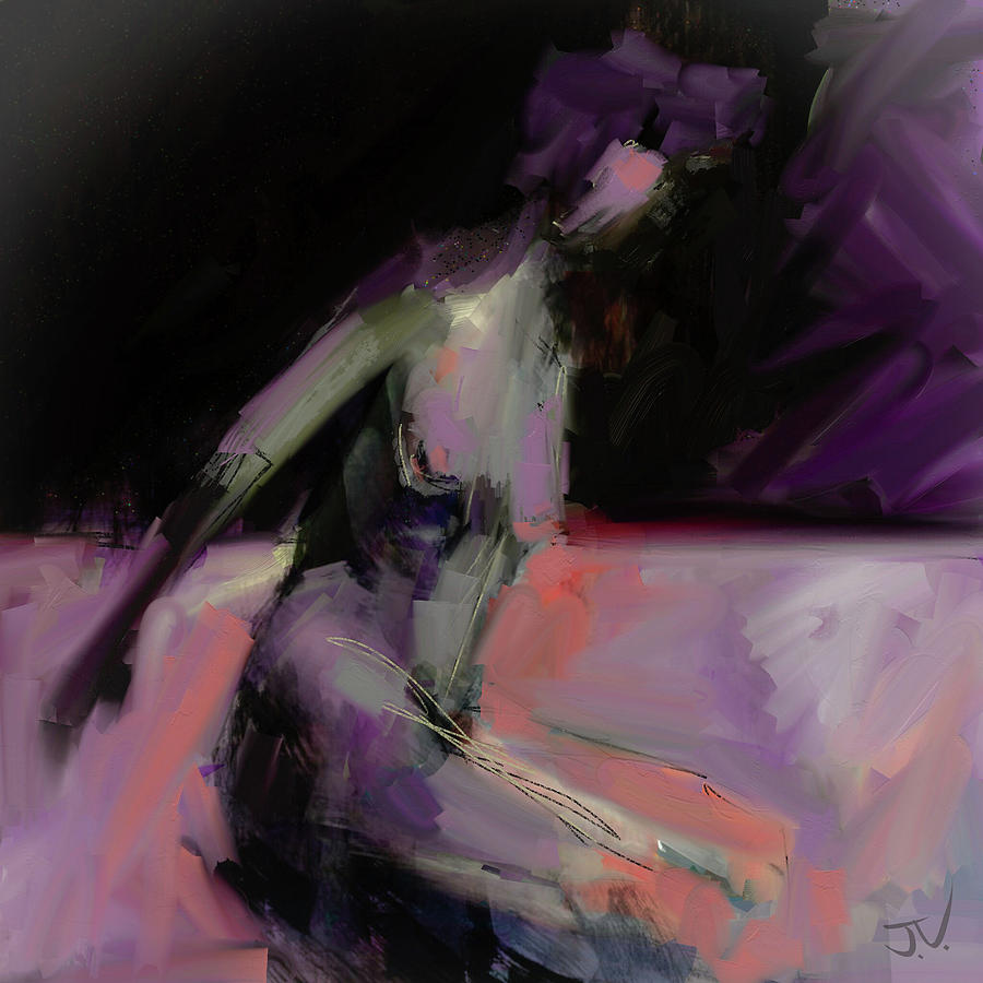 Seated Nude III Digital Art by Jim Vance