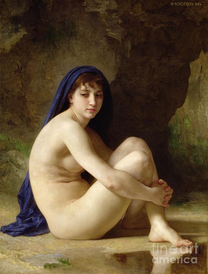 Seated Nude Painting by William Adolphe Bouguereau