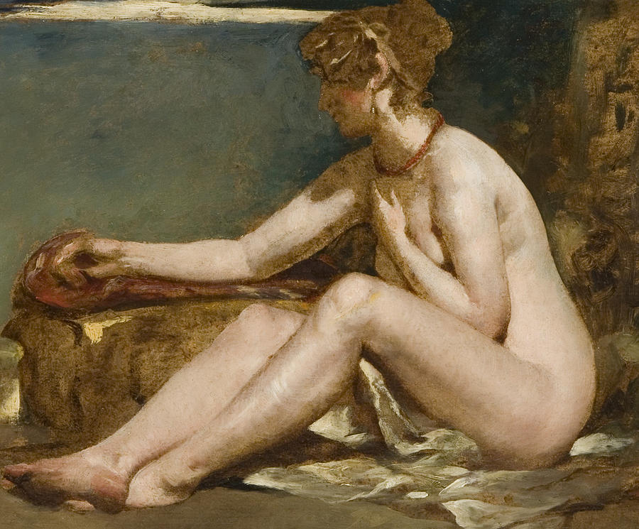 Seated Nude Painting by William Etty