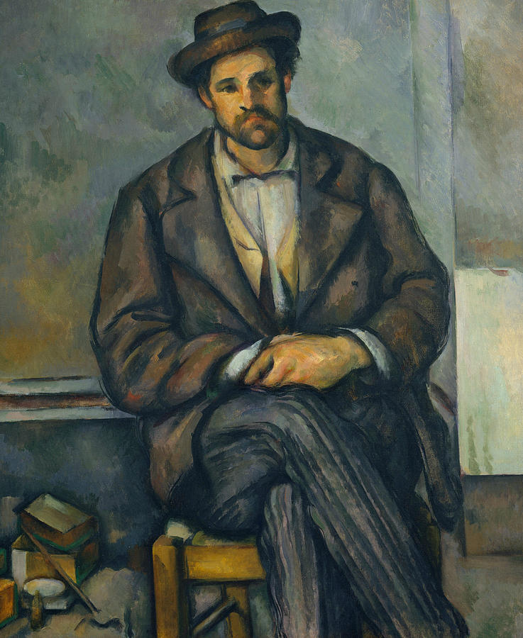 Seated Peasant Painting by Paul Cezanne