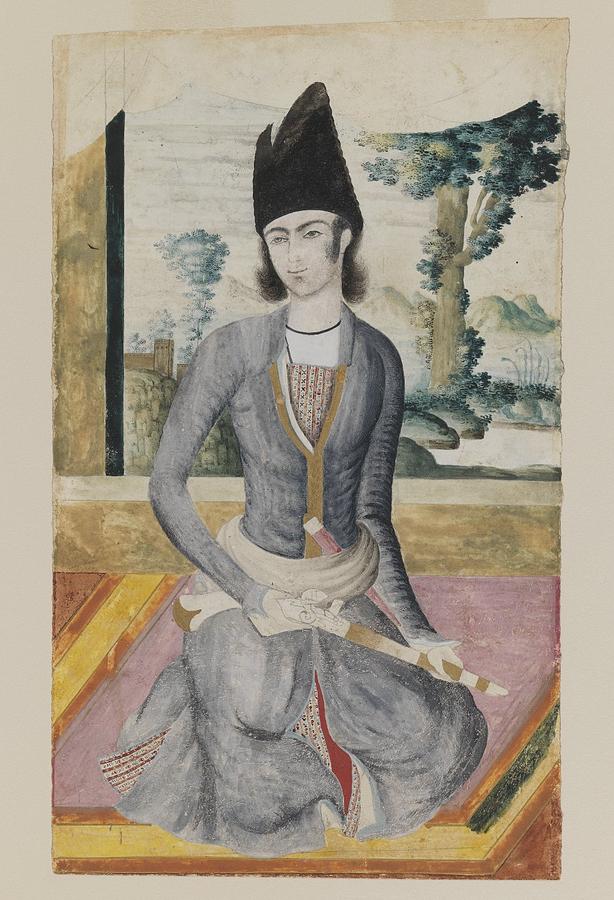 Seated Qajar Prince Painting by MotionAge Designs