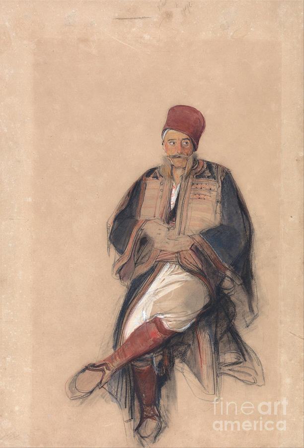 John Frederick Lewis Painting - Seated Turk by Celestial Images