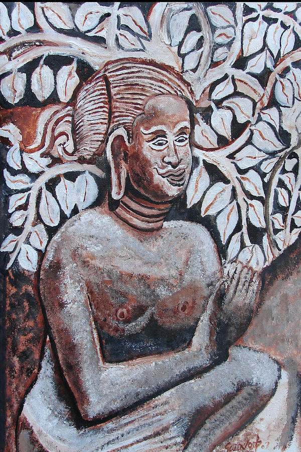 SEATED WOMEN in Javanse manner Painting by Anand Swaroop Manchiraju