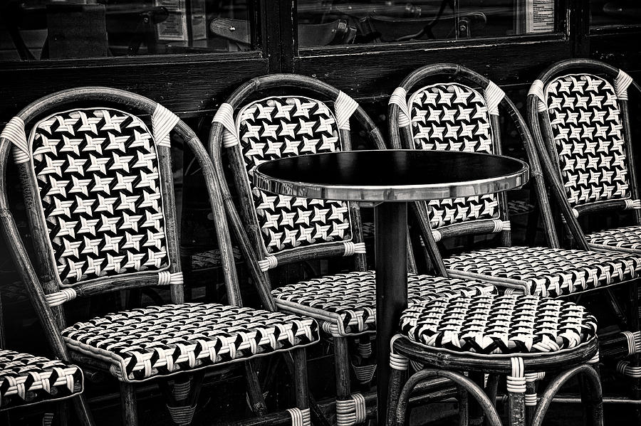 Seats at a Paris Cafe Photograph by Andrew Soundarajan