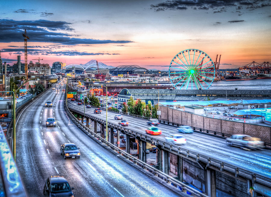 Seattle Photograph - Seattle at Twilight by Spencer McDonald