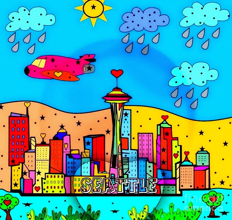 Seattle By Nico Bielow Digital Art