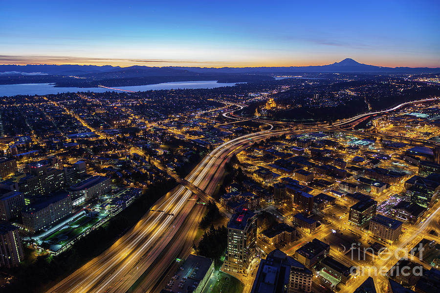 Seattle City At Dawn Photograph