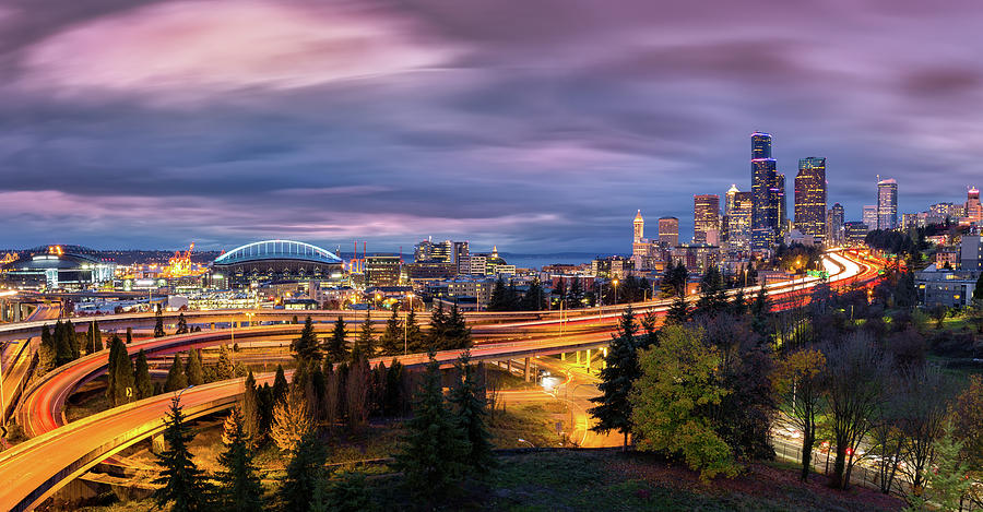Seattle Cityscape Photograph by Mihai Andritoiu