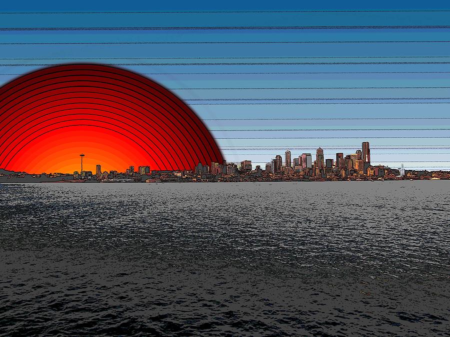 Seattle Dawning 2 Digital Art by Tim Allen