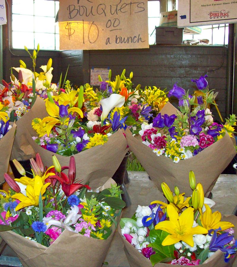 Seattle Flower Bouquets Photograph by Traci Hallstrom