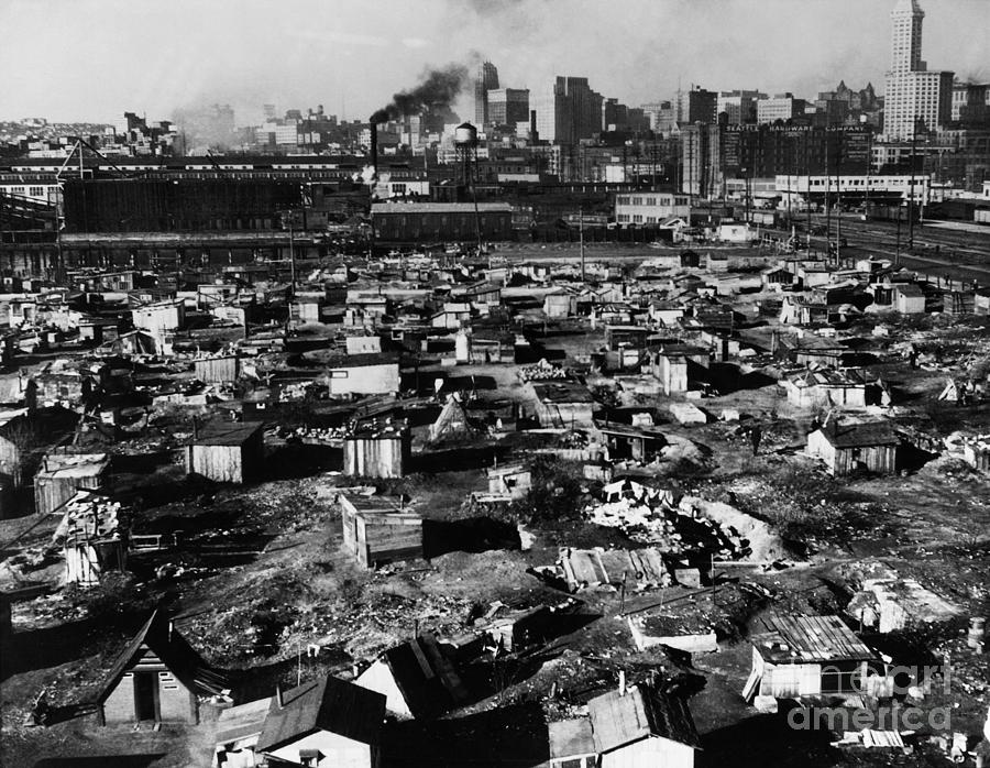 Seattle Photograph - Seattle - Hooverville, 1933 by Granger