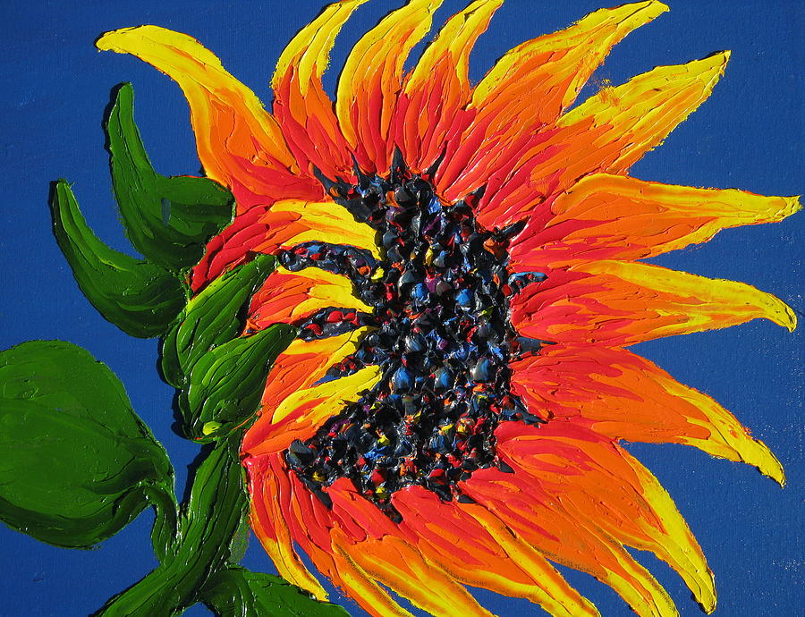 Tuscany Vineyards Painting - Seattle Orange Sunflower by James Dunbar