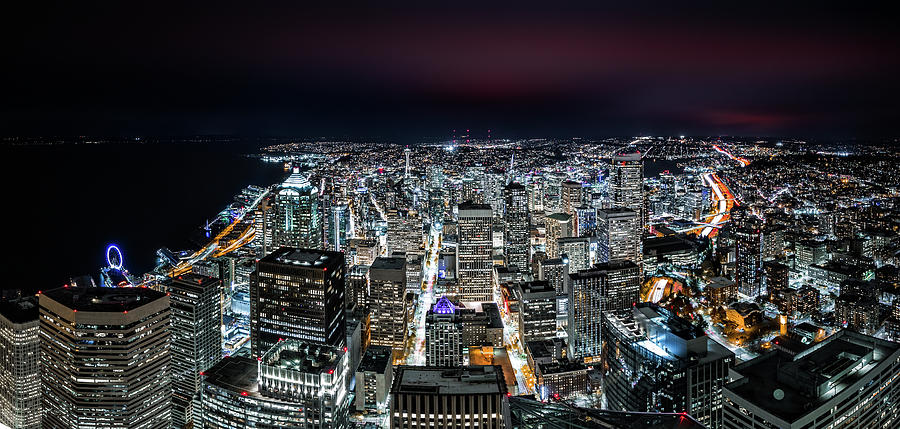 Seattle Panorama Photograph by Mihai Andritoiu