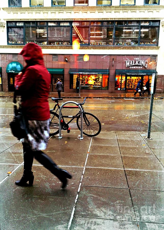 Boot Photograph - Seattle Rain by Jenny Revitz Soper