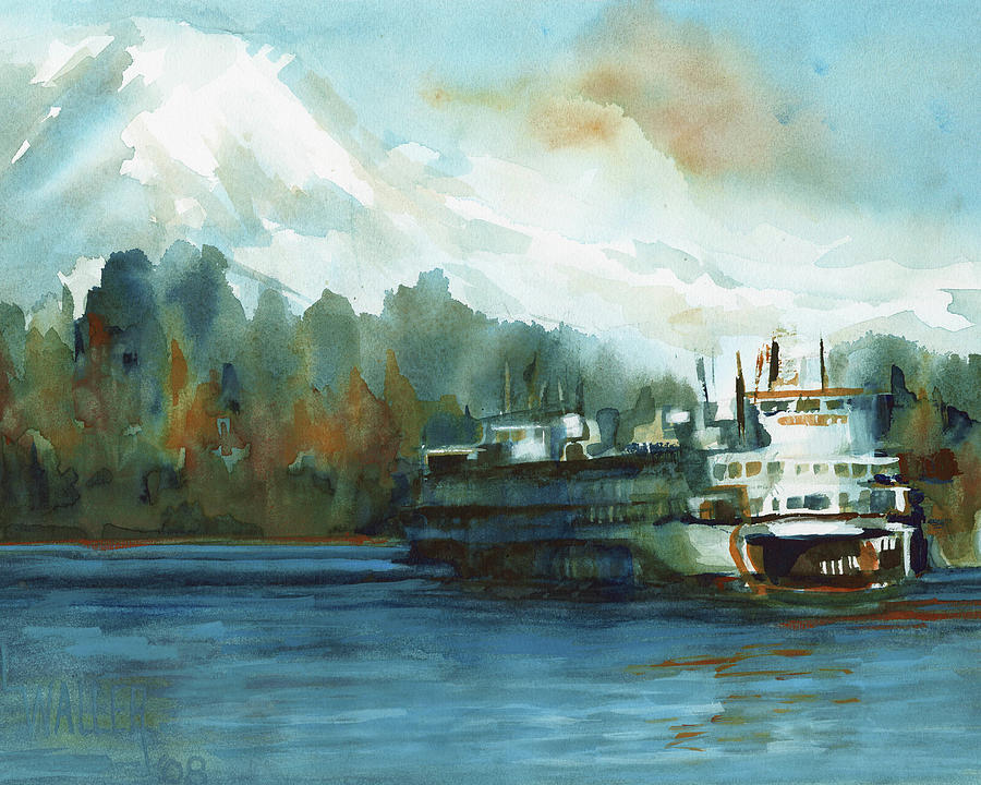 Landscape Painting - Seattle Run by Lola Waller