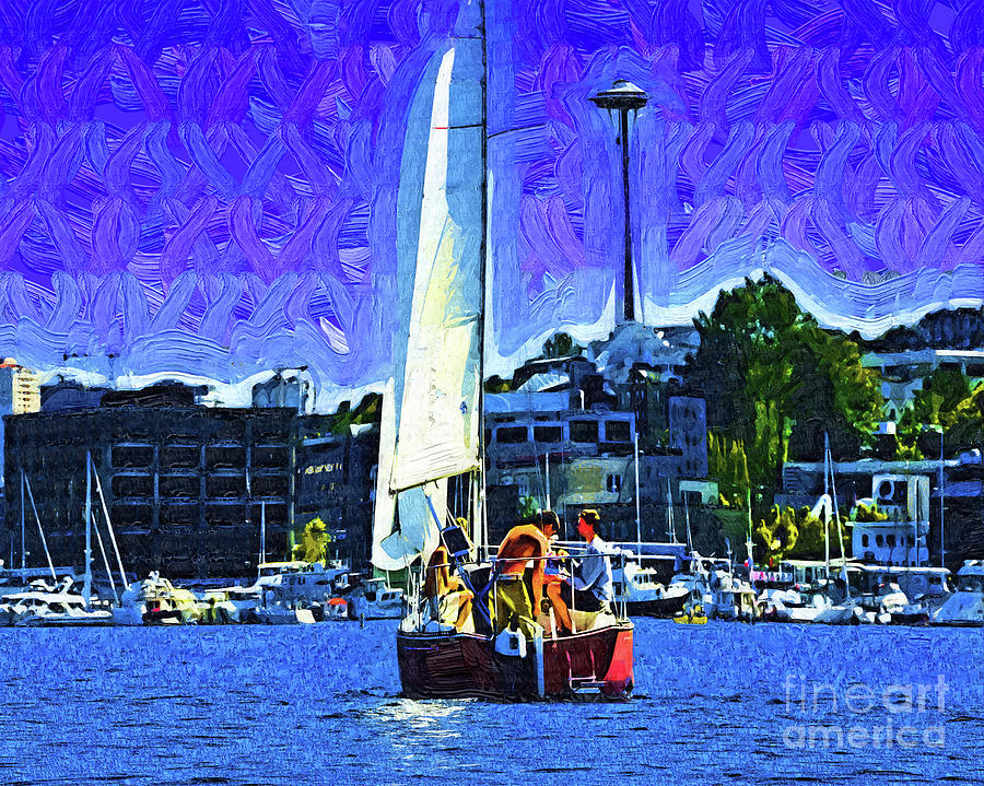 Seattle Sailing Digital Art by Kirt Tisdale