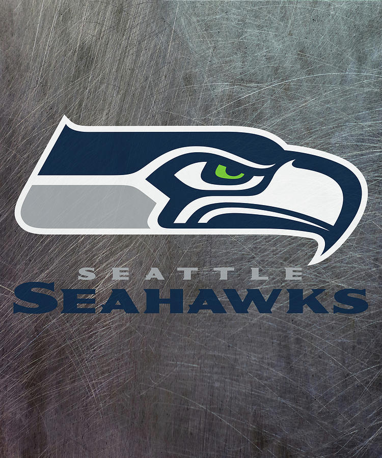Seattle Seahawks on an abraded steel texture Mixed Media by Movie Poster Prints