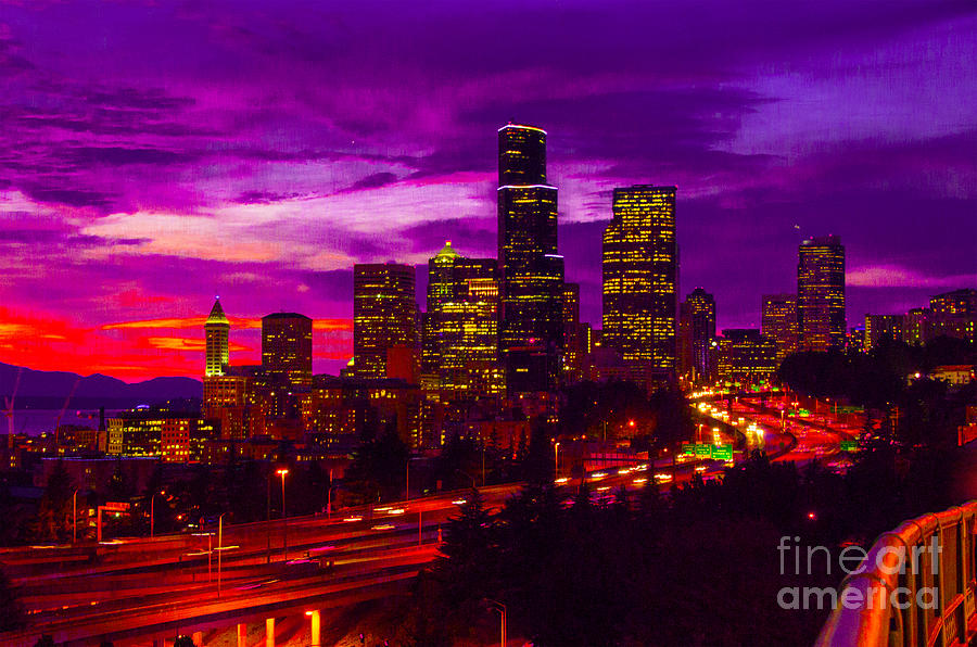 Seattle Shades Of Purple Photograph by Louise Magno