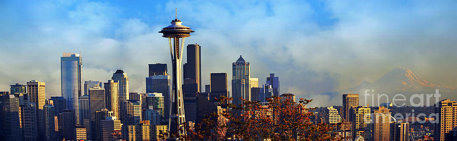 Seattle skyline Photograph by Frank Larkin