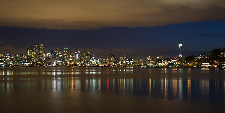 Seattle Photograph - Seattle Skyline from Gasworks Park 2562 by Bob Neiman