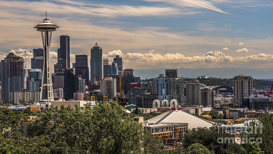 Seattle Skyline in the Afternoon Photograph by Daniel Brunner - Fine ...