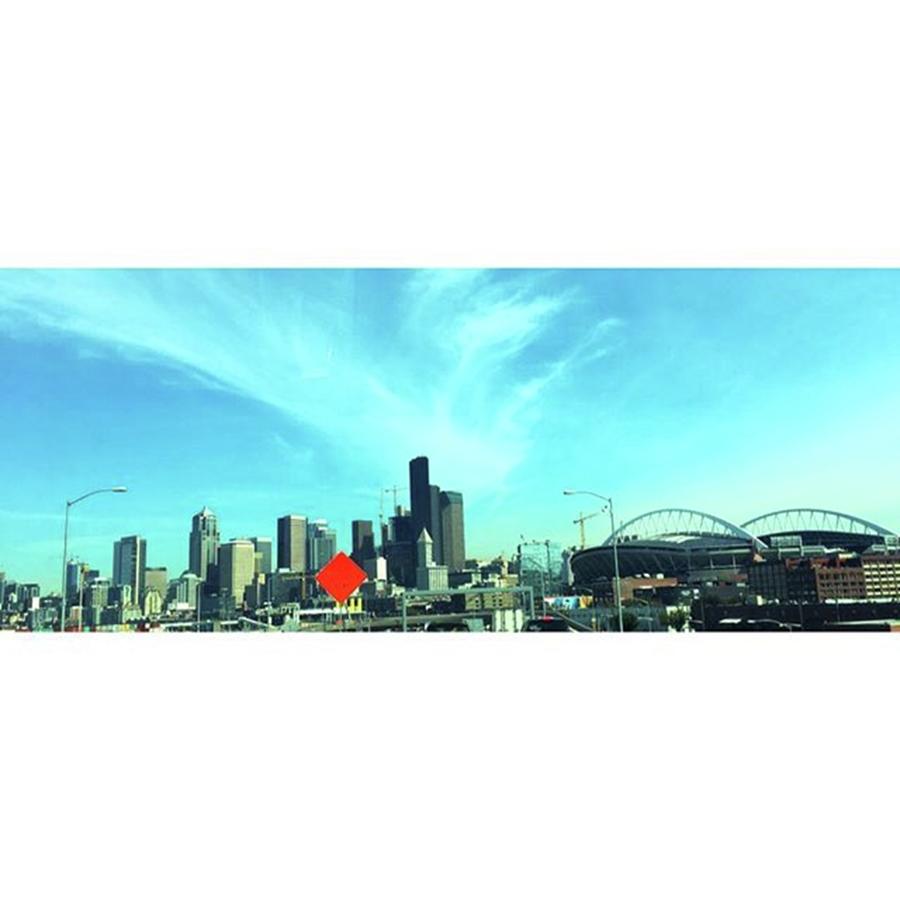 Seattle Photograph - #seattle #skyline by Lance Flint