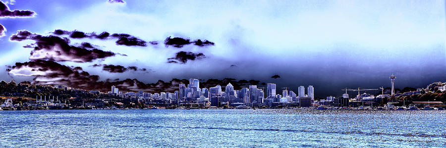 Seattle Skyline Panorama Photograph by David Patterson