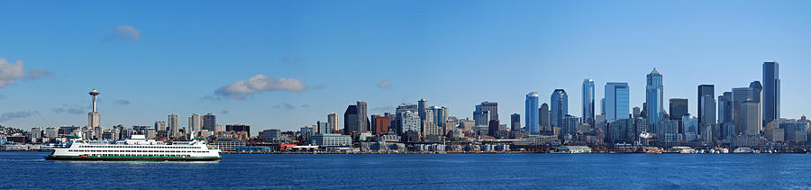 Seattle Photograph - Seattle Skyline Panorama by Twenty Two North Photography