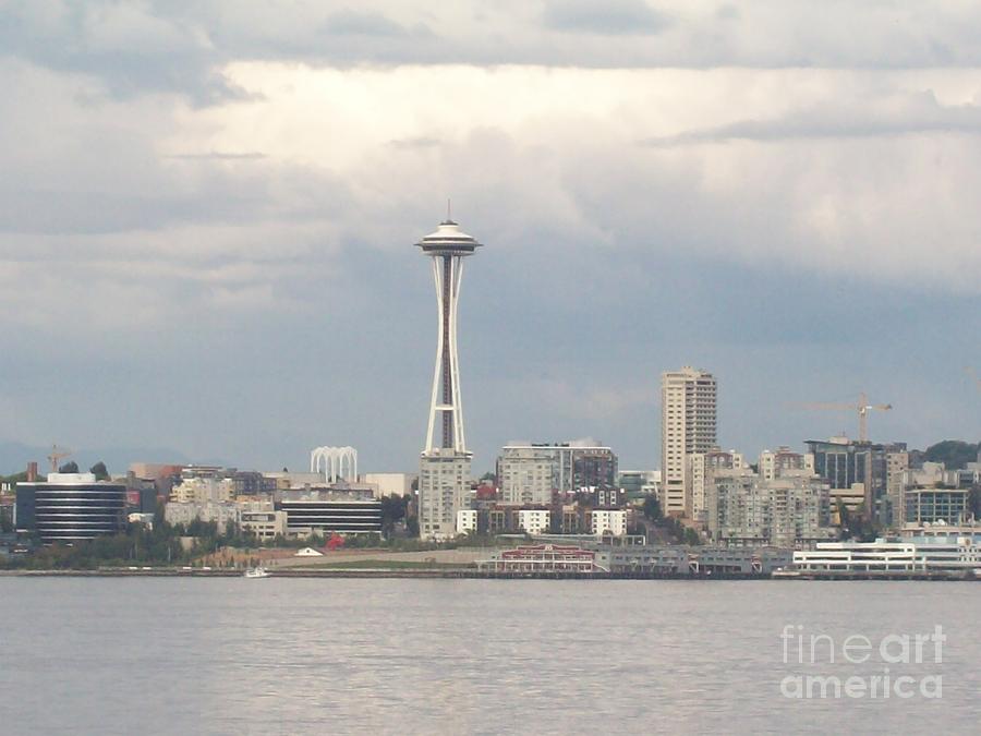 Seattle Skyline Space Needle Photograph by Carol Riddle