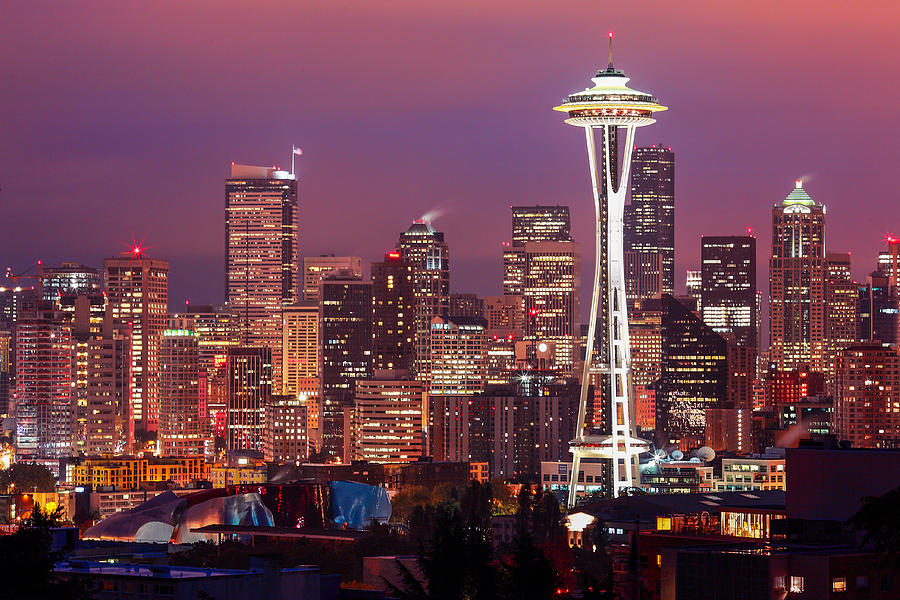 Seattle Skyline Photograph by Todd Klassy