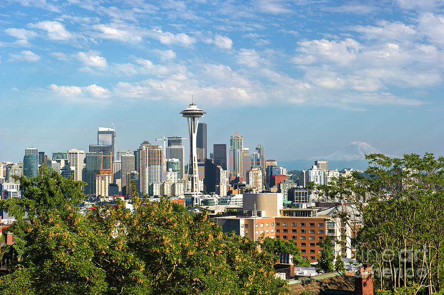 Seattle Skyline with Space Needle Photograph by Jackie Follett - Fine ...