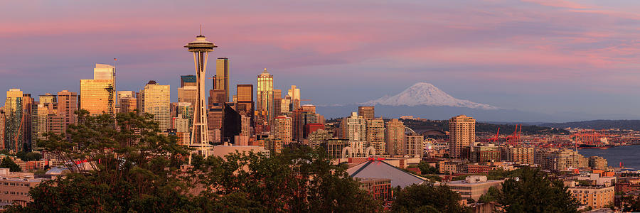 Seattle Solstice Skyline Photograph by Briand Sanderson