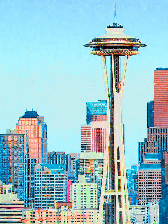 Seattle Space Needle Skyline 20180506ver Photograph by Wingsdomain Art and Photography