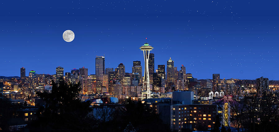 Seattle Photograph - Seattle Space Needle Skyline by Doug Oriard