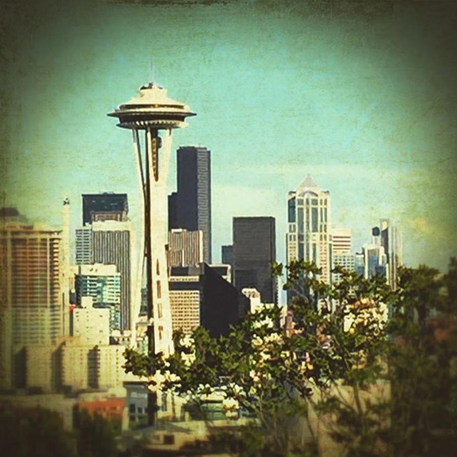 Seattle Photograph - Seattle Space Needle #travel #seattle by Joan McCool