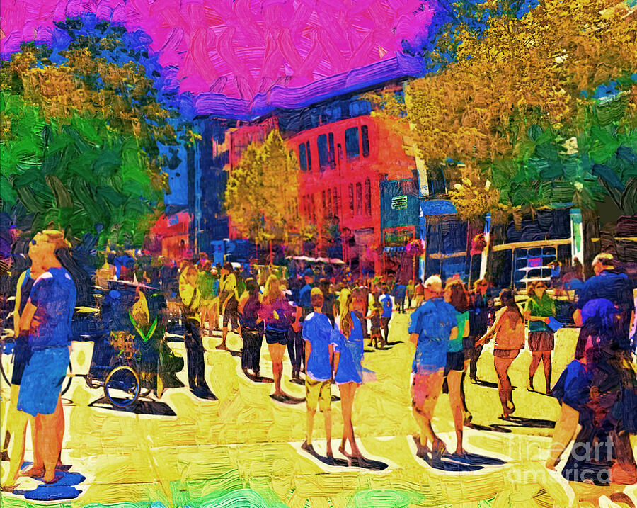 Seattle Street Scene Digital Art by Kirt Tisdale