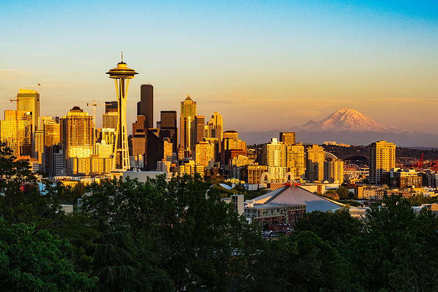 Seattle Sunset Photograph