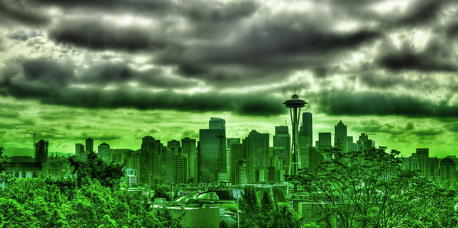 Seattle - The Emerald City Panorama Photograph by David Patterson