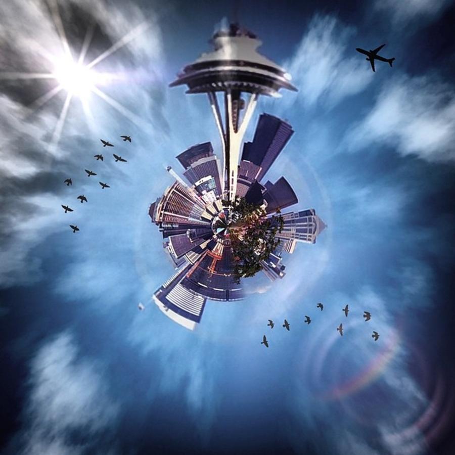 Seattle Photograph - Seattle #tinyworld #spaceneedle by Joan McCool