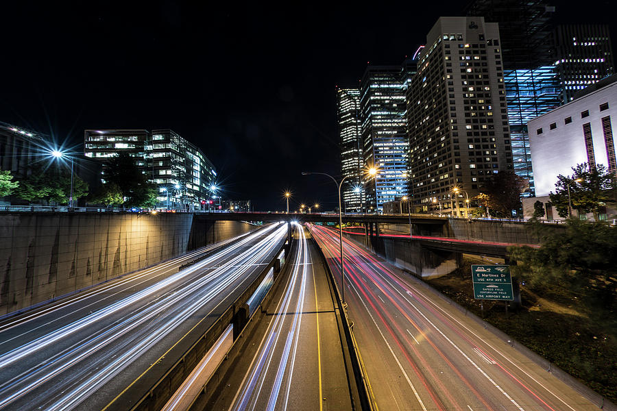 Seattle Traffic Interstate 5 Photograph by Matt McDonald