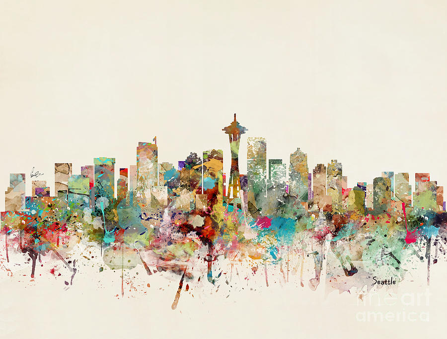 Seattle Painting - Seattle Washington by Bri Buckley