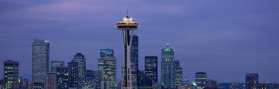 Architecture Photograph - Seattle, Washington Skyline by Panoramic Images