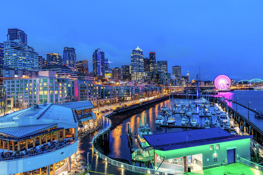 Seattle Waterfront Photograph by Mike Centioli