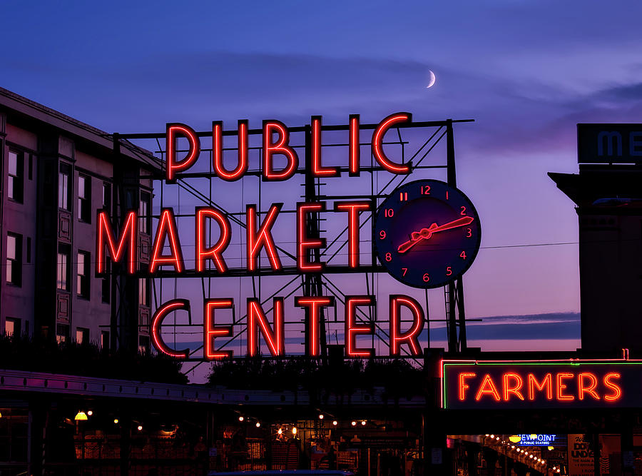 Seattles Famous Public Market Center Photograph by Mountain Dreams