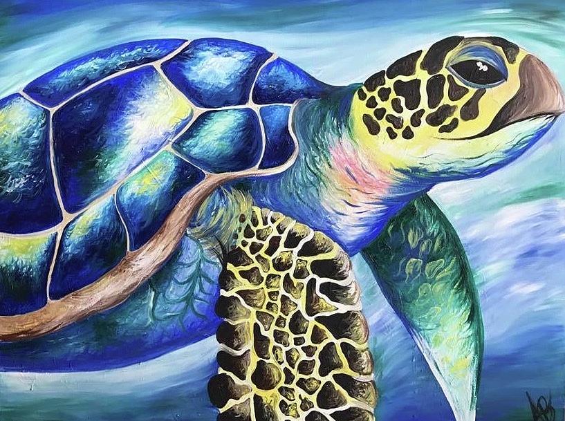 Seaturtle Painting by Annabel Brewster - Fine Art America