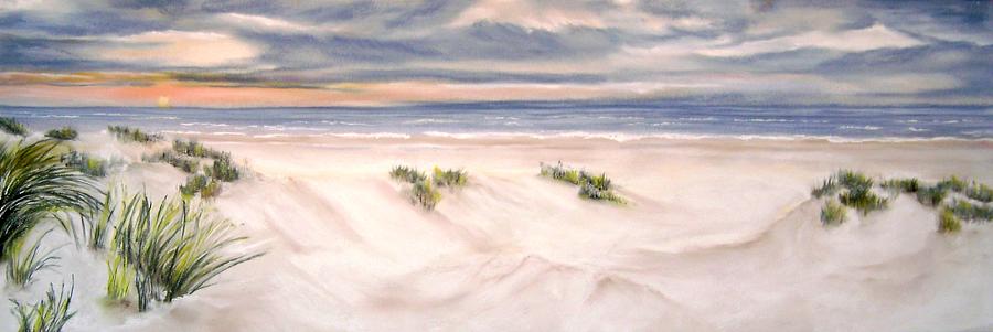 Seaview Painting - Seaview From The Dunes In Holland by Dick Stolp Seaview Painting - Seaview From The Dunes In Holland by Dick Stolp