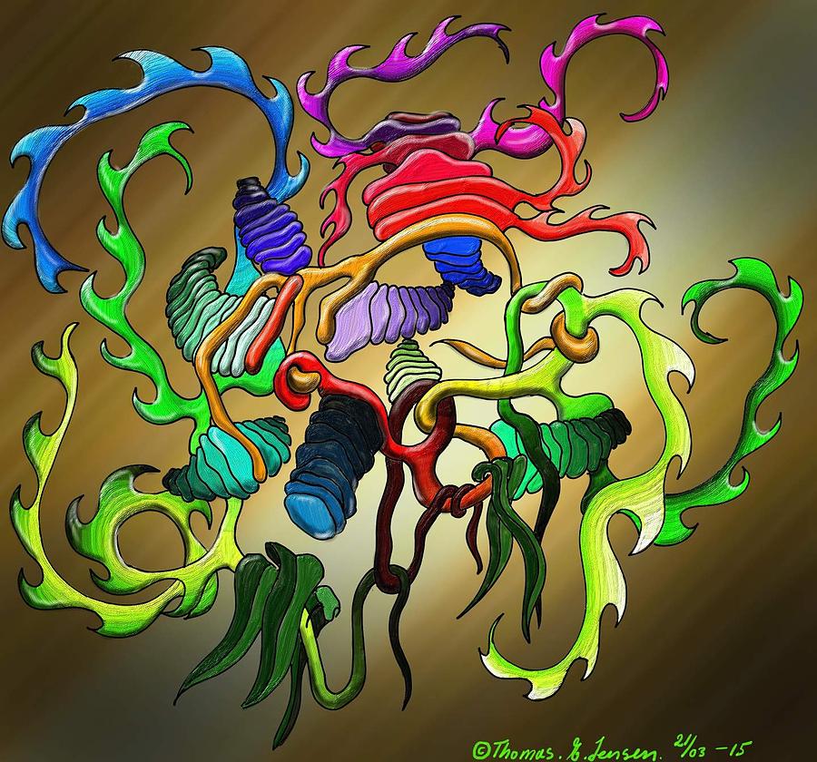 Seaweed Dance Painting by ThomasE Jensen
